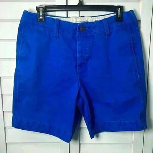Abercrombie & Fitch Heavy Duty Casual Shorts Size 30 Inseam 6” Royal Blue